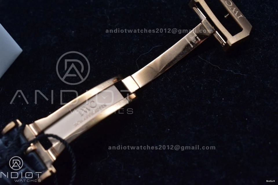 1:1 (Same IW371482 Chrono on Black A7750 Edition as Portuguese Genuine) Leather Best Thickness Strap ZF 0111